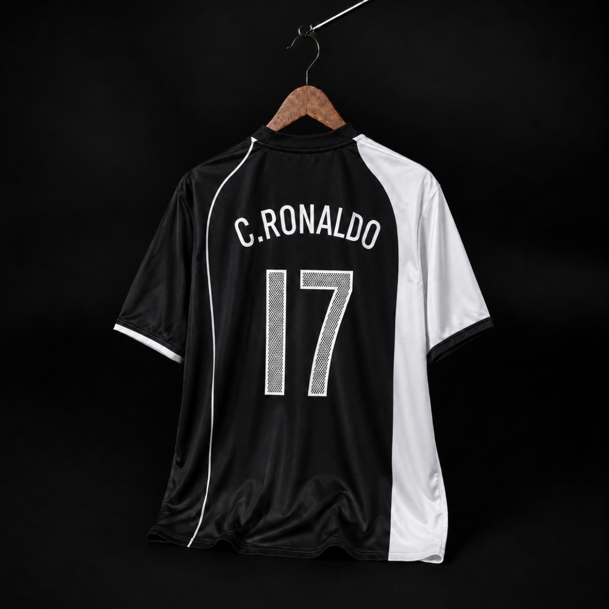 portugal black & white concept football jersey portugal black & white concept football jersey